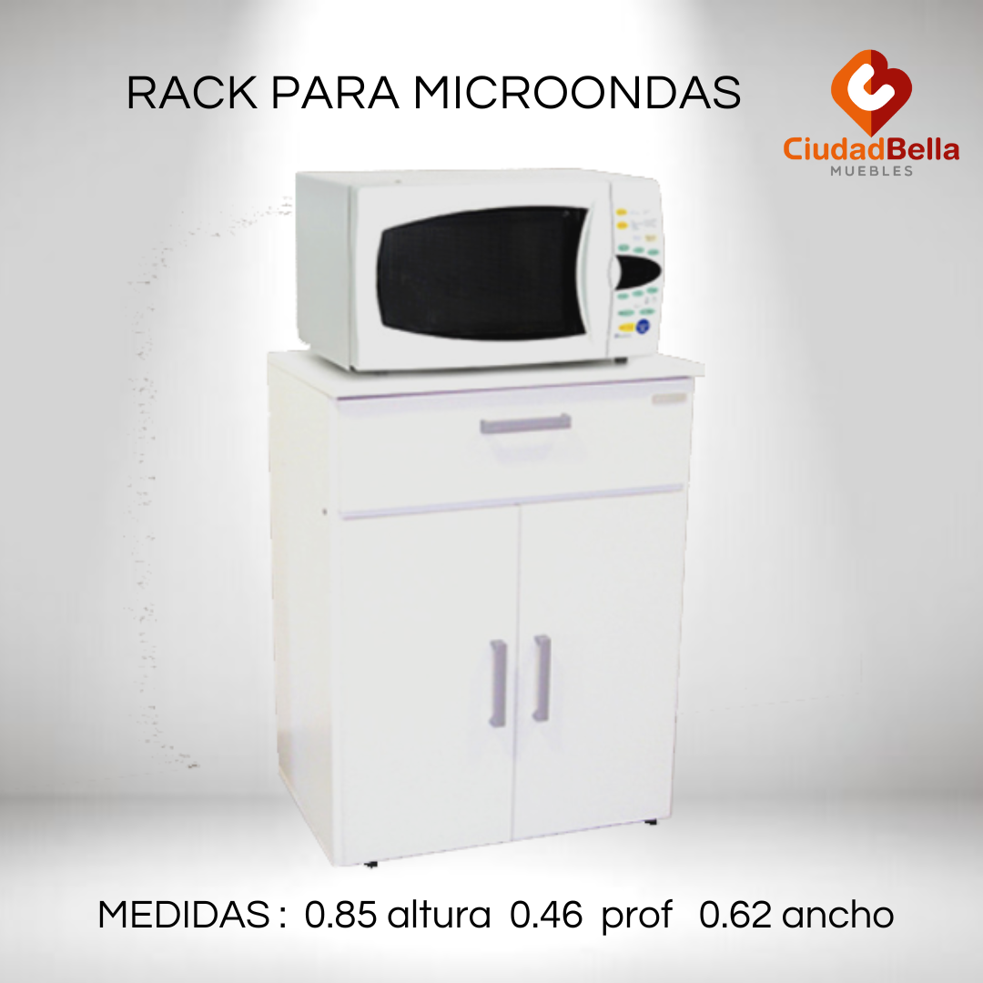 Gabinete microondas Con Cajón Mod 3045 platinum