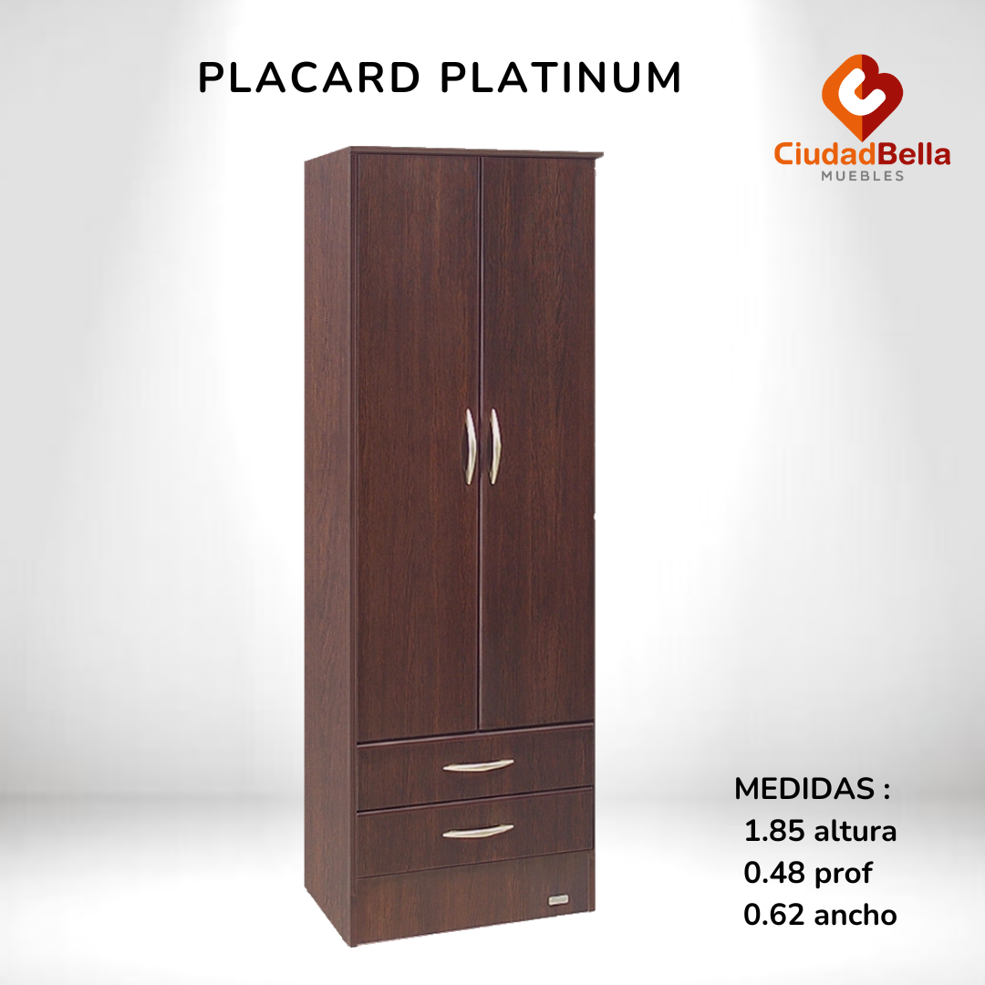 Placard 2 ptas 2 cajones Mod 912 platinum