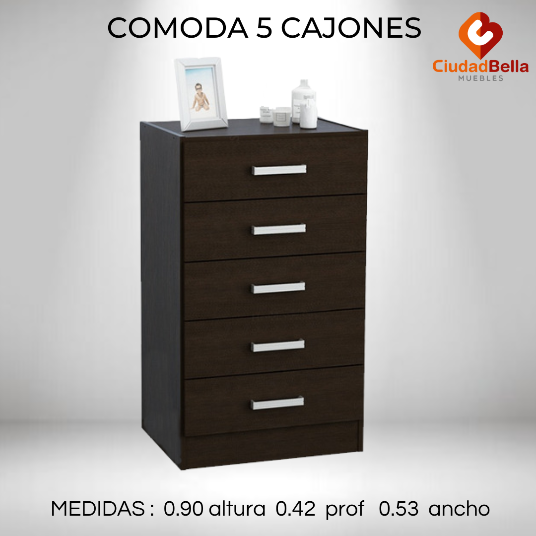 Cómoda 5 cajones C50 centro estant