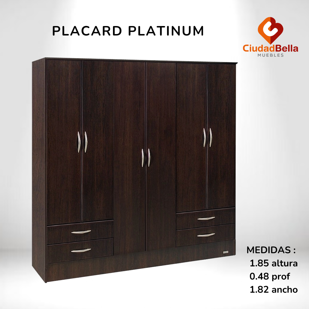 Placard 6 ptas 4 cajones Mod 916 platinum