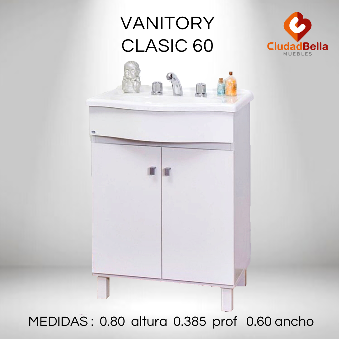 Vanitory 60 Mesada de marmolina