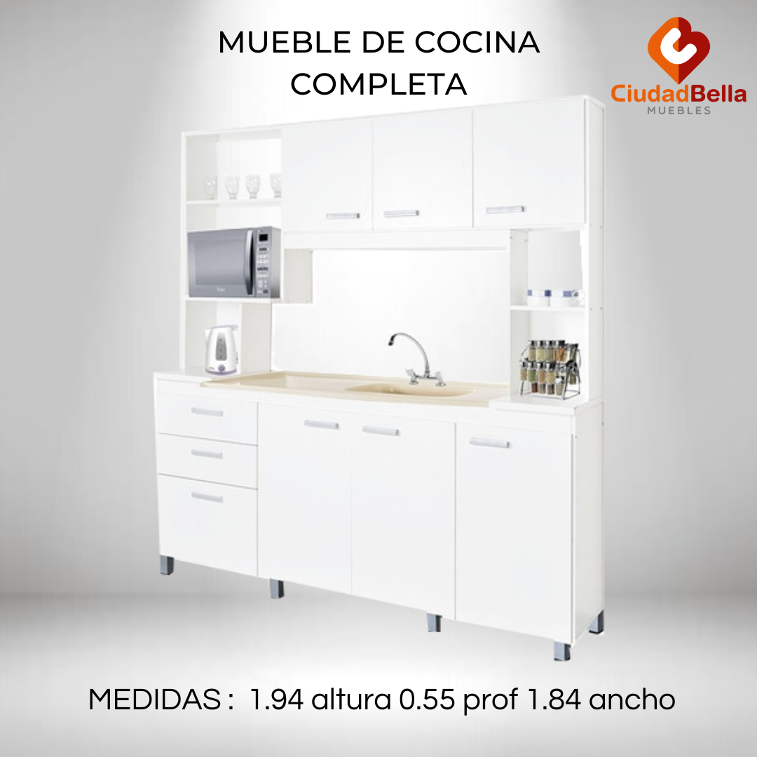KIT COCINA 6 puertas 3 cajones COD. 3015