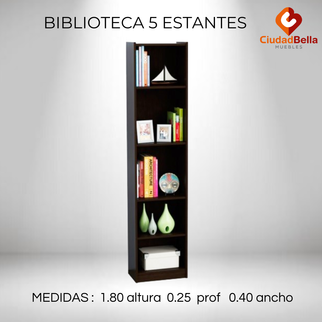 BIBLIOTECA 5 ESTANTES MINI CENTRO ESTANT L9