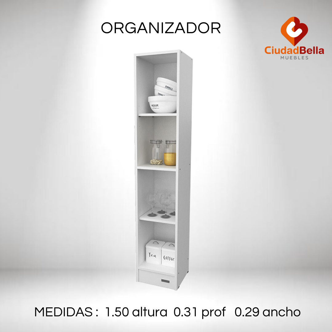 Mueble Organizador 1,50 Mts. Columna Con Estantes
