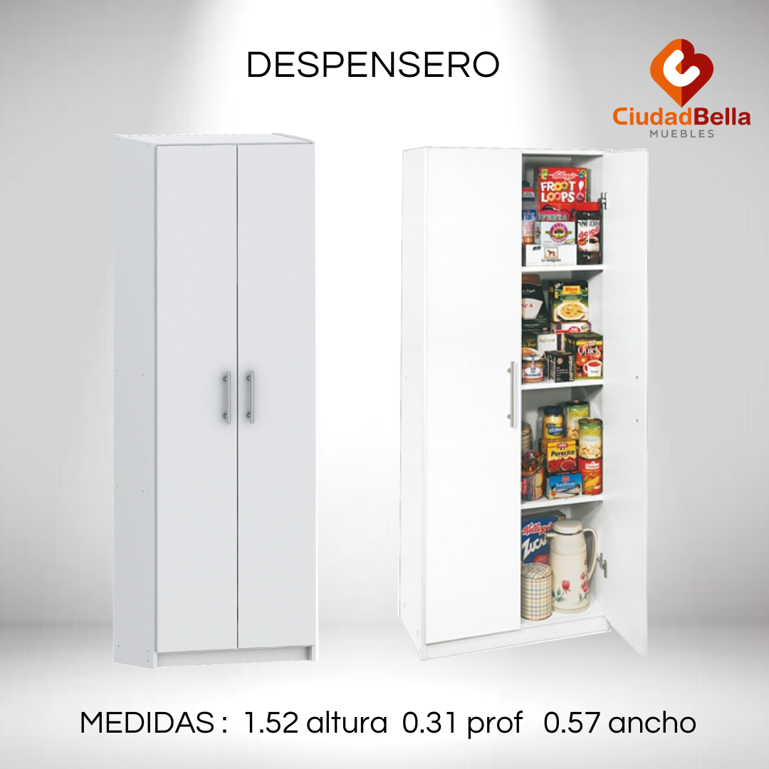 Despensero Organizador 2 Ptas 4 Estantes Mosconi