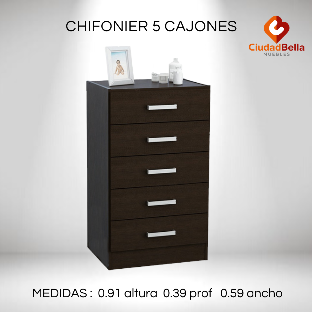 Chifonier Cajonera Mosconi Dakar 5 Cajones Melamina