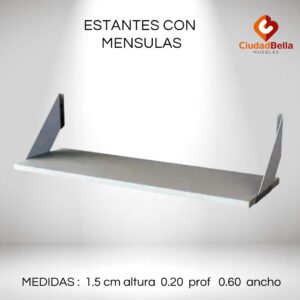 ESTANTE CON MENSULA 60 CM