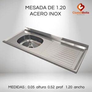 MESADA DE ACERO 120 CM