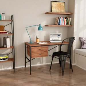 Escritorio Centro Estant Madera Metal Paraiso Con Cajones MET 309